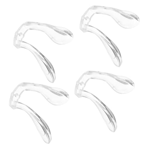 TOPPERFUN Almohadillas Nasales para Gafas 4 Unidades, Tr90 Silicona Transparente Antideslizante Adultos, Almohadilla Nasal U en Forma de Herradura para Puente de Nariz, Accesorio Cómodo