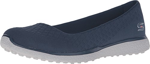 Skechers Women's Microburst One Up Fashion Sneaker, Slate, 8.5 B(M) US