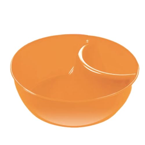 Cuencos para patatas fritas y salsas, bandeja de aperitivos con sección de inmersión, plato para servir cereales divididos antiempañamiento, cuencos divididos para frutas, dulces, nueces, postres
