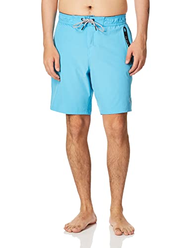 Spyder Men's Standard Quick Dry Board Short Lightweight Stretch Zip Logo 9" Swim Trunk, Dark Aqua, Large #TOP8