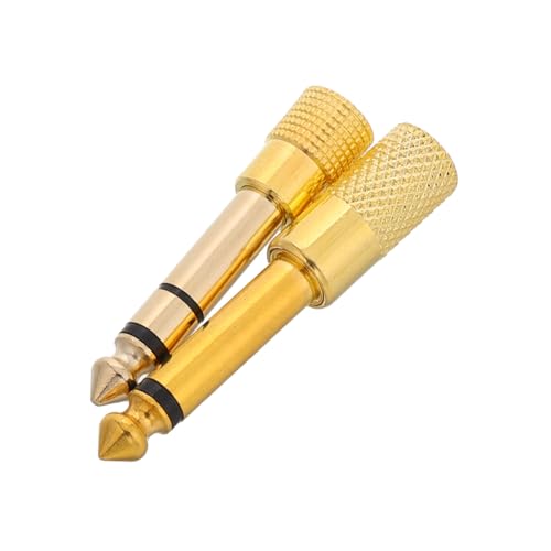 オーディオアダプター ステレオコンバーター ヘッドフォンマイクギタージャック 35mm - 65mm ケーブルコネクタ