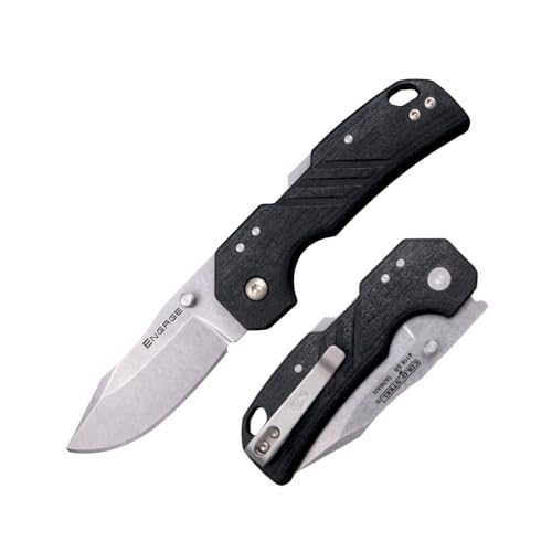 Image of Cold Steel 2.5' Engage / 2.5' Clip Point Blade / 3MM Thick / 4116SS Steel W /Stonewashed Finish /Black GFN Handle /Atlas Lock