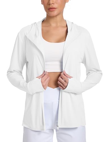 Women's Sun Protection Jacket Zip up Hoodie Lightweight Long Sleeve UV Cover Up Hiking Shirt UPF 50+