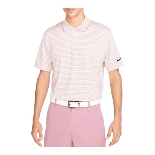 Nike Tour Men's Dri-FIT Striped Golf Polo (FZ7479-110, Pale Ivory/Black)