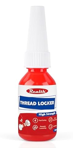 Realth Zabezpieczenie śrub, 10 ml, klej do śrub o wysokiej wytrzymałości, nakrętka uszczelniająca, środek zabezpieczający przed utratą i wyciekiem