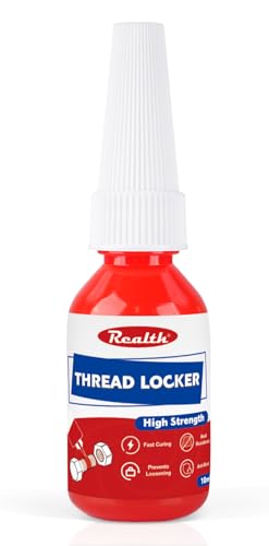 Realth Thread Lock Red 10ml | High Strength Threadlock | Removable Threadlocker | Lock & Seal Nuts Bolts Metals - Against Losening and Leakage