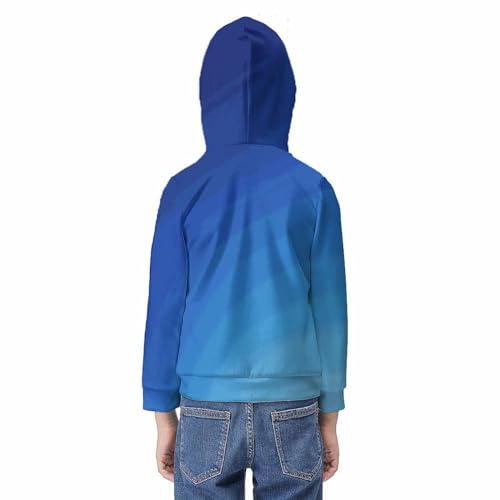 Pull à capuche bleu pour enfant vêtement mi-saison confortable