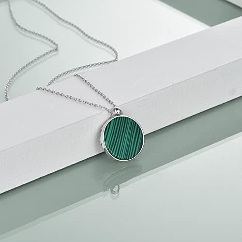 Mothers Day Gift for Women Tree of Life Necklace 925 Sterling Silver Malachite Pendant Necklace for Women Jewellery Gifts for Lady Girlfriend Sister Mom Grandma Birthday Gifts Christmas Gifts