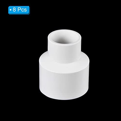 PATIKIL PVC Reducer Pipe Fitting 40mm to 25mm ID, 5 Pack Straight ...
