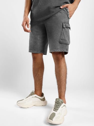 Image of Nobero Oversized Co-ord Set for Men |Cargo Shorts Co ord Set for men | Oversized Fit | Cargo Pockets | Matching Top & Shorts | Casual & Streetwear