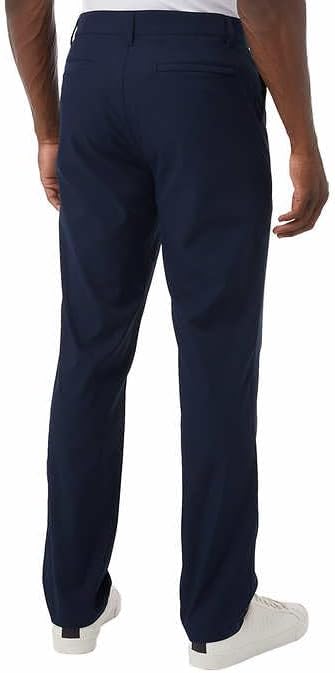 32 Degrees Men’s Twill Tech Pant with Front Hand Pockets and Zipper Closure Back Pockets | Blue, 40x30 - Image 2