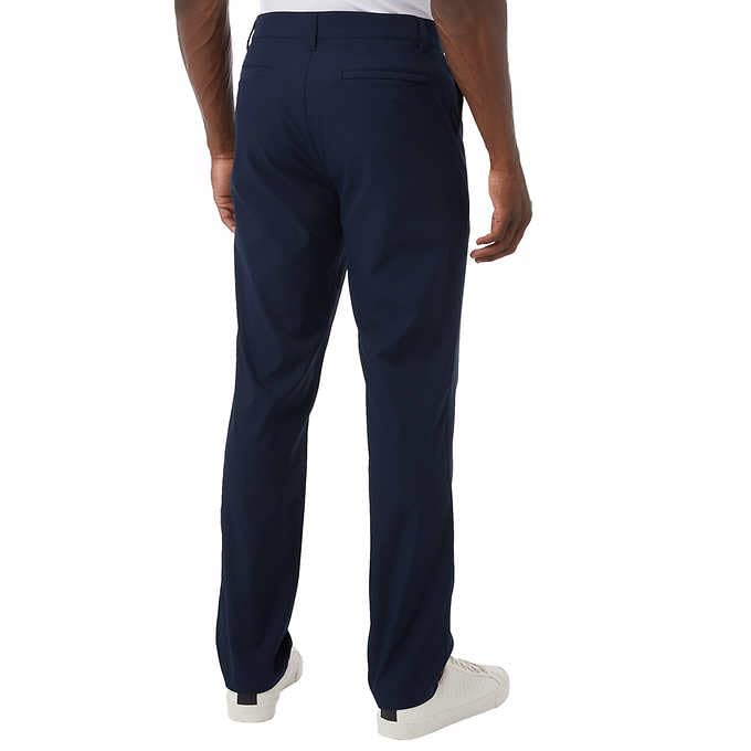 32 Degrees Men’s Twill Tech Pant with Front Hand Pockets and Zipper Closure Back Pockets | Blue, 38x322