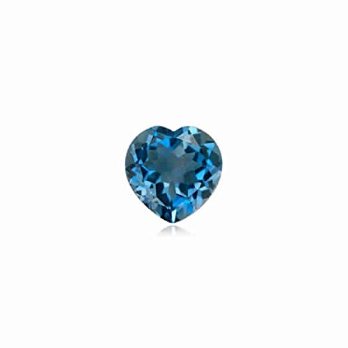 Instagem 0.79-0.94 Cts of 6 mm AAA Heart London Blue Topaz (1 pc) Loose Gemstone2