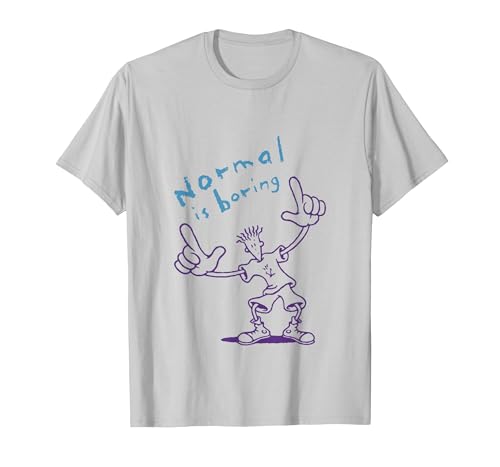 Fido Dido Dots Normal is Boring T-Shirt, Men, Silver Grey, Large