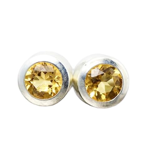 Puces d'oreilles en citrine naturelle à porter au bureau ou en soirée chic
