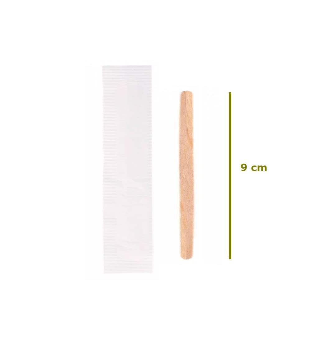 Palettine Caffè Monouso Imbustate Singolarmente 9cm Legno Biodegradabili Compostabili Resistenti al Calore 1000 sztuk