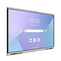 polyboard - Interaktives Whiteboard 86 Zoll mit Video-Kamera, Google-EDLA & Office (4K UHD) 2.4G WiFi - Digitales Smart-Board & Tafel für Schule & Unternehmen - Flipchart Monitor Touch-Screen