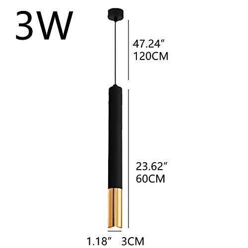 Lustre de chambre suspendu LED au design architectural noir mat de 60cm - 2