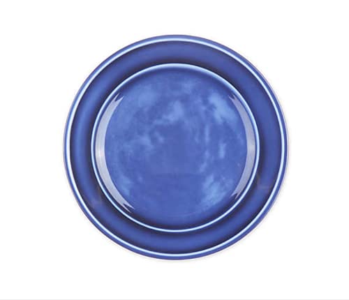 Bee & Willow Glaze Melamine Dinner Plates Set of 4 Blue 10.5" Diameter Indoor/ Outdoor