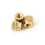 [ J&J Products ] M2.5 Brass Insert, 4.5 mm (Length), Female Thread, Heat Sink or Injection Mold, 100 pcs