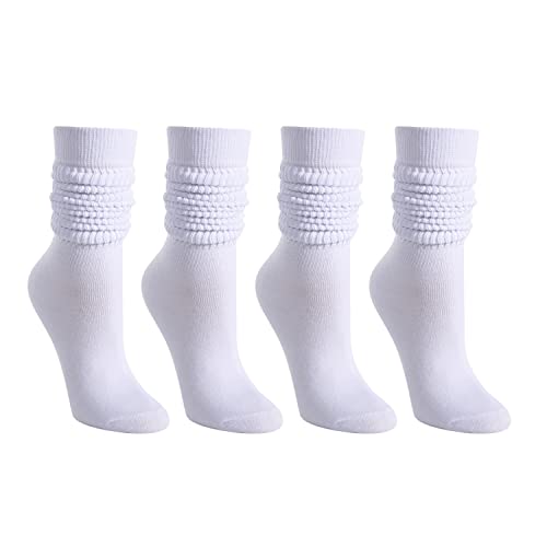 Zmart Slouchy Socks for Women Slouch Socks Women Scrunch Socks Women Colorful Socks for Women 4 Pairs