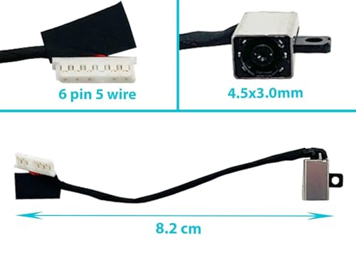 Image of DC Power Jack /DC Jack Compatible for Dell inspiron 3501 3502 3505 3593 5593 5594 Vostro 3500 3405 DC301015Q00 Laptop. Comes with Complimentary Laptop Clean & Shine Gel (Type 2)