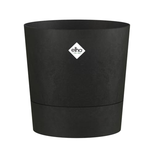 Elho FOSS Rond 25cm Pot de Fleur - Living Noir
