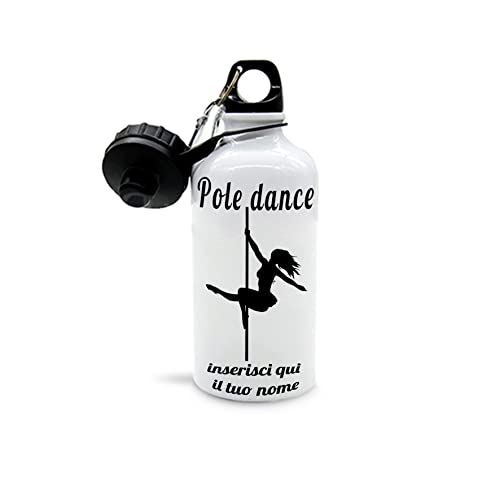 Mr. Gadgets Borraccia personalizzabile con nome vari modelli-Sport- Adulto 500ml (Pole Dance)