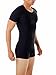 Underworks Mens Microfiber Compression Crew Neck T-Shirt, XLarge, Black