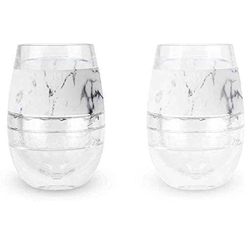 Host Wine Freeze Cup Set of 2 - Plastic Double Wall Insulated Wine Cooling Freezable Drink Glasses with Freezing Gel, Wine Glass Gift for Red and White Wine, 8.5 oz Marble by Host - Image 7