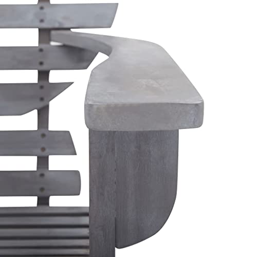 Bigto Adirondack Chair Solid Acacia Wood Gray 27.2" X 37.8" X 35" Outdoor Chair Garden Furniture #TOP5