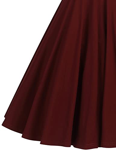 Image of GownTown Womens 1950s Cape Collar Vintage Swing Stretchy Dresses