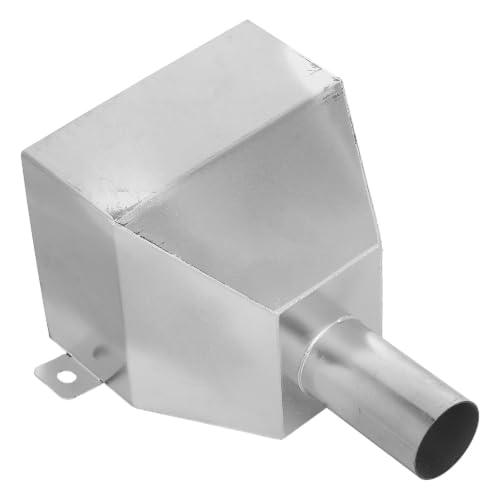 FELTECHELECTR Collecteur D’écoulement D’eau Pluviale Adaptateur de Gouttière en Acier Inoxydable Argenté, pour Tuyaux Pvc Standard, Système D’évacuation de Toiture, Rénovation de Toit et Usage