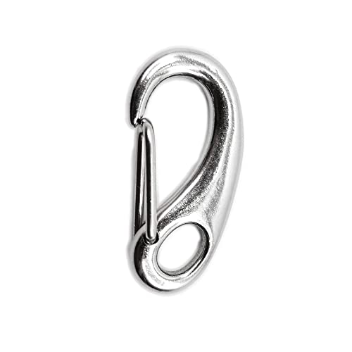 MARINE CITY Egg Shaped Spring Snap Hook – 316 Stainless Steel, Premium Quality, Rustproof, Lightweight, 2-1/2