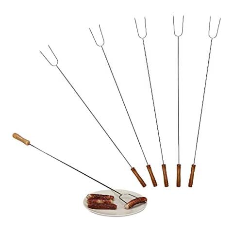 Relaxdays Brochettes en inox 80 cm Cover