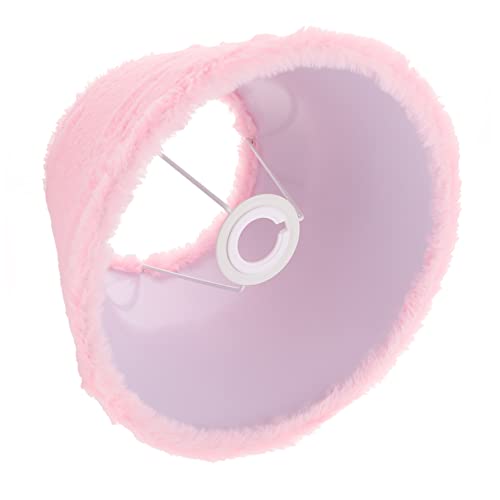 VILLCASE Pink Plush Lamp Shade Bedside Lamp Cover Modern Light Shade Replacement for E27 Bulbs