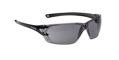 Bolle Safety 253-PR-40058 Prism Safety Eyewear with Shiny Black Rimless Frame and Smoke Anti-Scratch/Anti-Fog Lens, 180-Pair, Universal