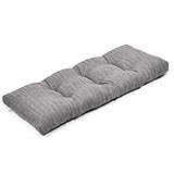 baibu 48 Inch Classic Solid Color Bench Cushion with Ties, Super Soft Indoor...