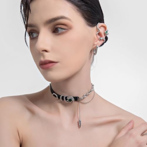 Gothic snake choker personalized collar snake elements women's necklace black choker M729-23