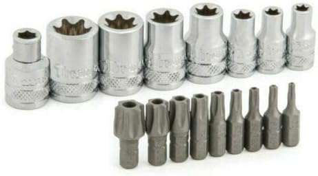 Titan Tools 16160 17-Piece External Torx Socket and Bit Set