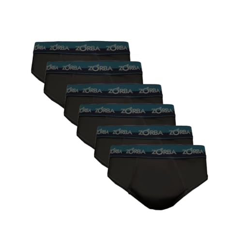 Kit Com 6 Cuecas Zorba Slip Max 764 Azul Marinho  