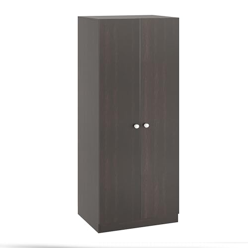 Image of FURNEASER Fanciable Engineering Wood 2 Door Wardrobe Almirah for Clothes | Double Door Cabinet Closet Organizer | Multipurpose Cupboard for Bedroom Living Room | 60 x 42 x 180 CM (Wenge)