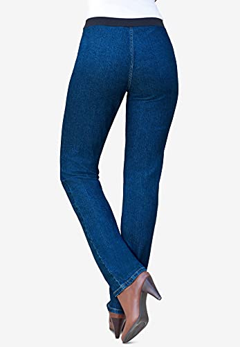 Roaman's Women's Plus Size Plus Size Invisible Stretch All Day Straight-Leg Jean2