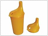 Trinkbecher-Set Tee und Brei, langes Mundstück, orange