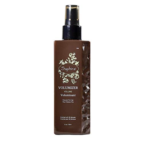 Saphira Volumizer Styling Spray for Fine and Thin Hair with 26 Healing Minerals, Sulfate-Free, Paraben-Free, Softens, and Volumizes Fine, Thin or Chemically Treated Hair, 5.1 Ounce