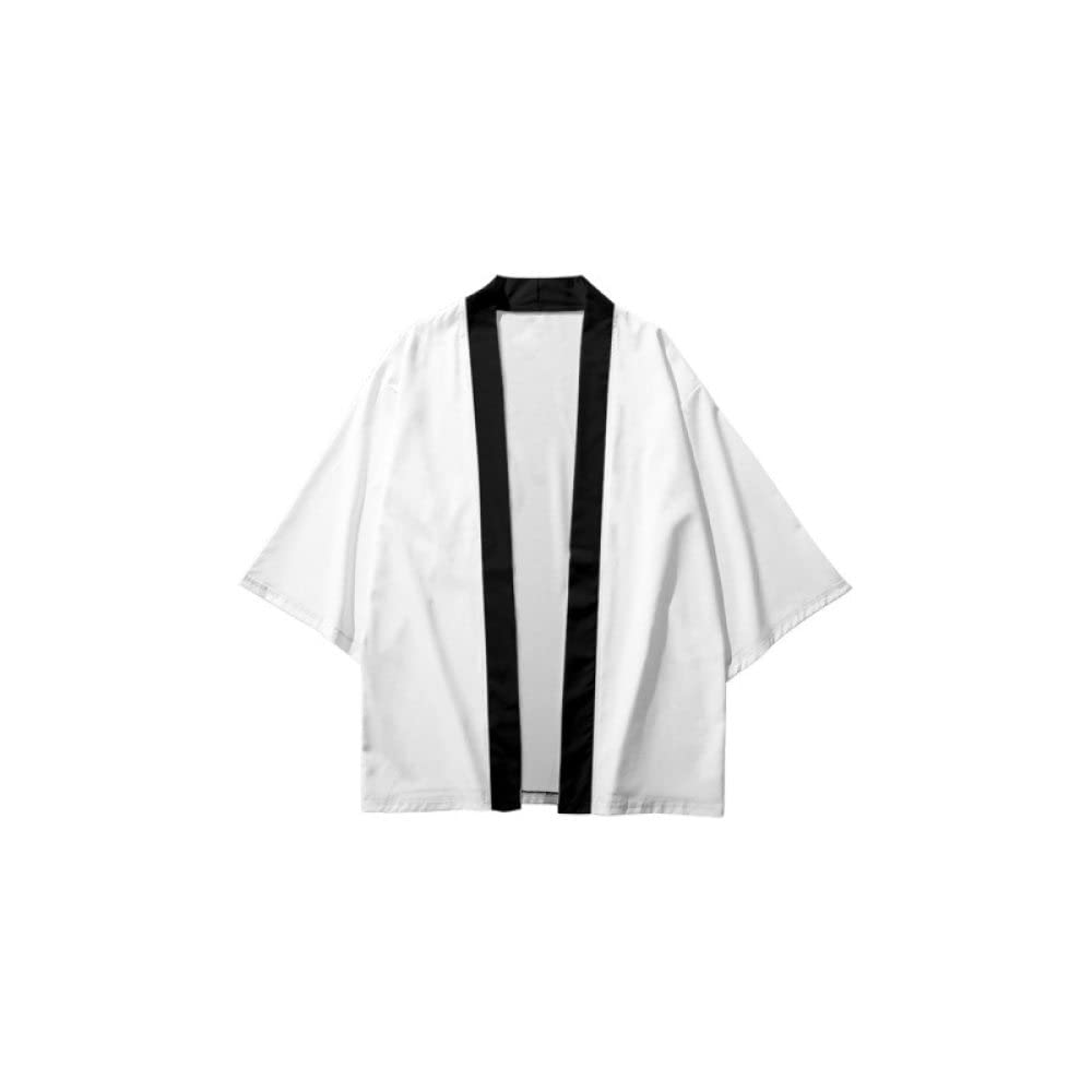 RGVV Kimono Niña, Suelto Ligero Liso Playa Kimono Chaqueta Blanca Hawaiana Aloha Camisa Cárdigan Unisex Traje De Baño Ropa De Playa Para Hombres Y Mujeres