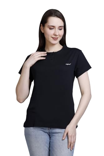 Image of CUPID Women Comfortable Cotton Round Neck Half Sleeve Casual T-Shirt, Sleep, Night, Yoga, Daily Gym n Lounge Wear Short Tee /Top for Girls