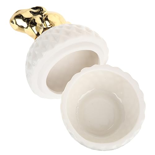 Veemoon Boîte boîte à bijoux en céramique stockage Organisateur de bijoux petit mariage caisse rangement caisse de rangement décoration casse de boucle d'oreille Porte-bijoux Métal