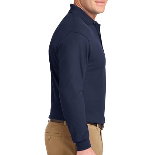 Custom Embroidered Long Sleeve Polo Shirts for Men Personalized Embroidery Add Your Name Text4