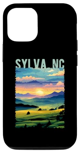 Sylva NC USA Design retrò con montagna invecchiata Custodia per iPhone 12/12 Pro